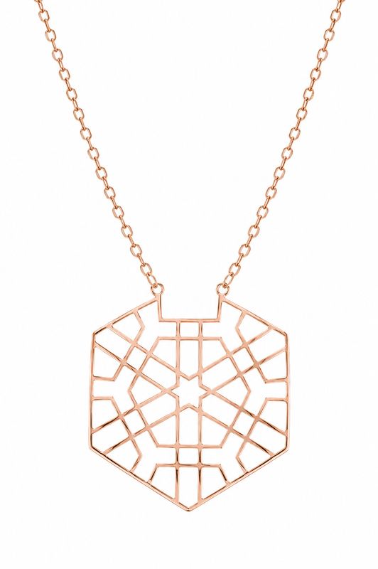 Tawapa Rose Gold PVD Geometric Necklace