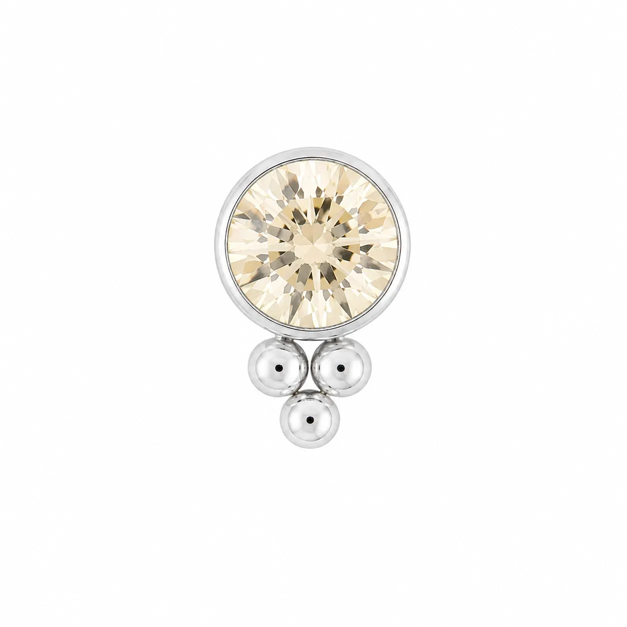 Leroi Titanium Captive Bead 11HC-3 - Champagne CZ