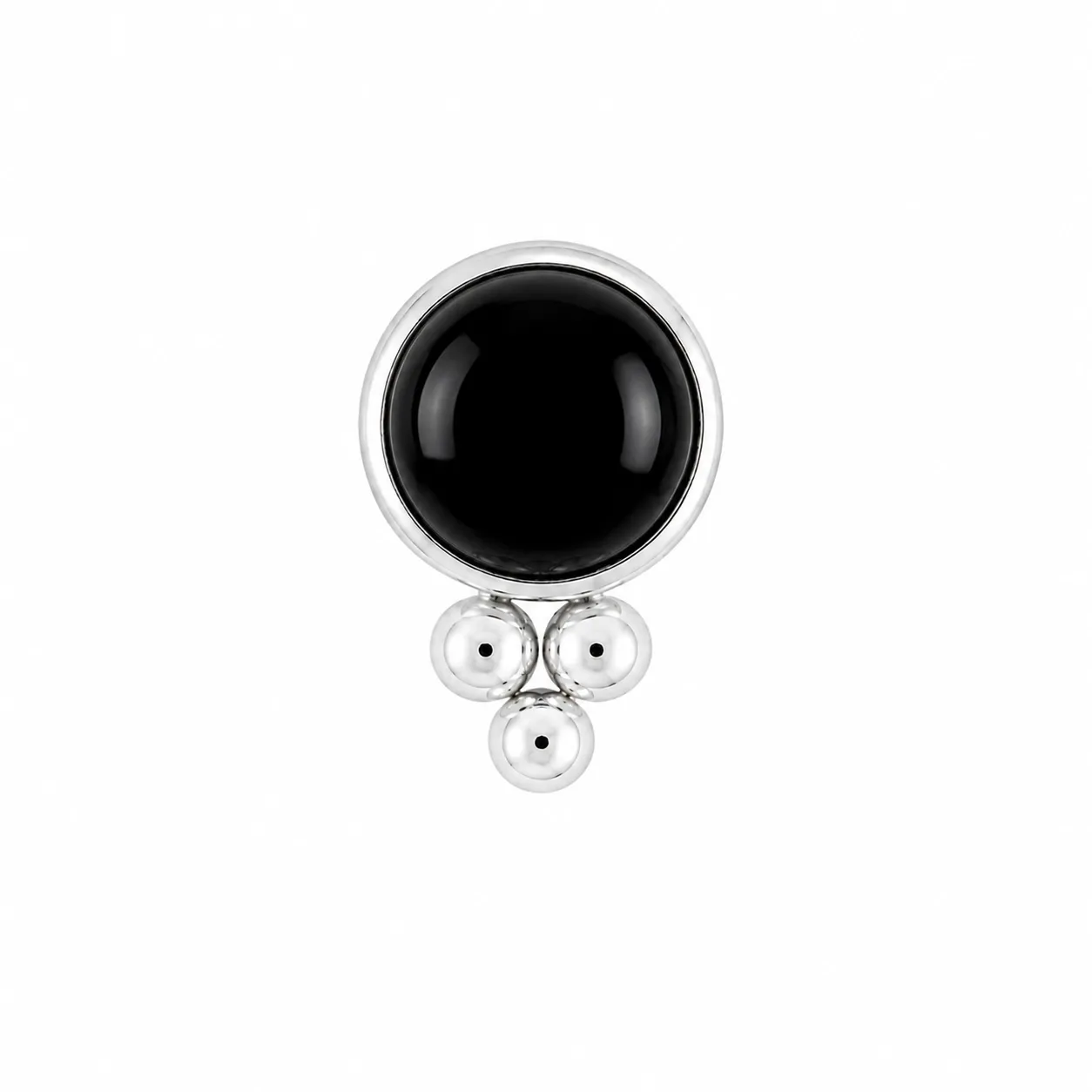 Leroi Titanium Captive Bead 11HC-3 - Onyx Cabochon