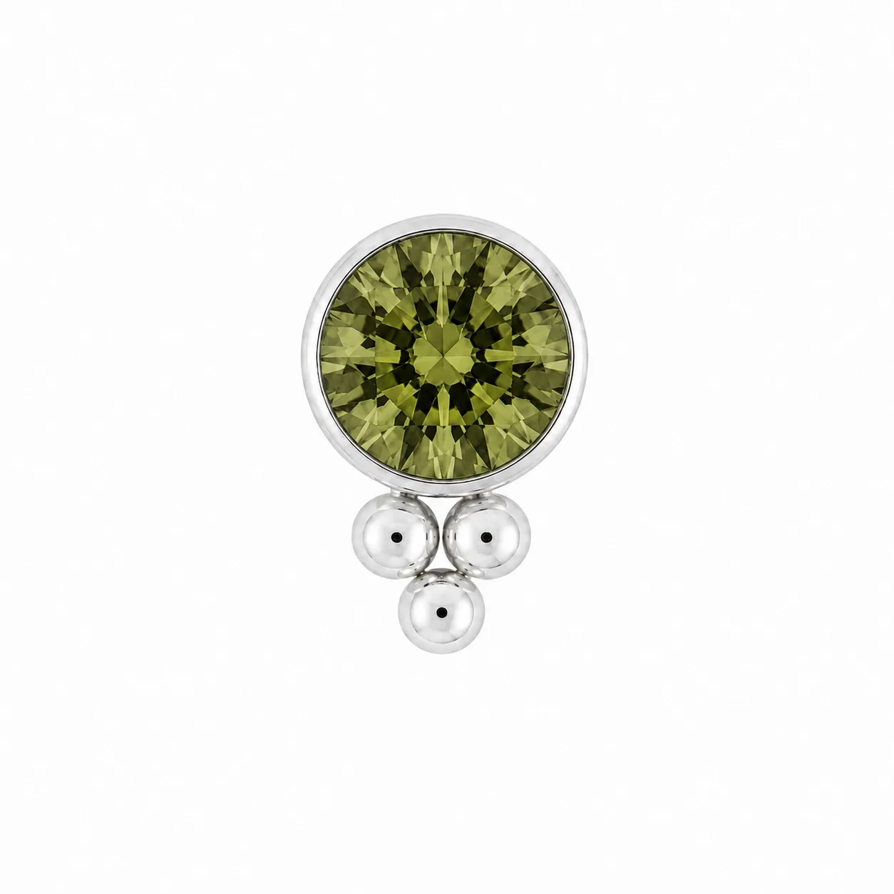 Leroi Titanium Captive Bead 11HC-3 - Olive CZ