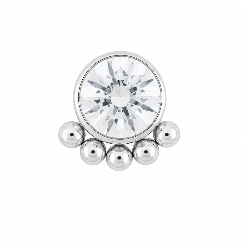 Leroi Titanium Captive Bead 11HC-5 - White CZ