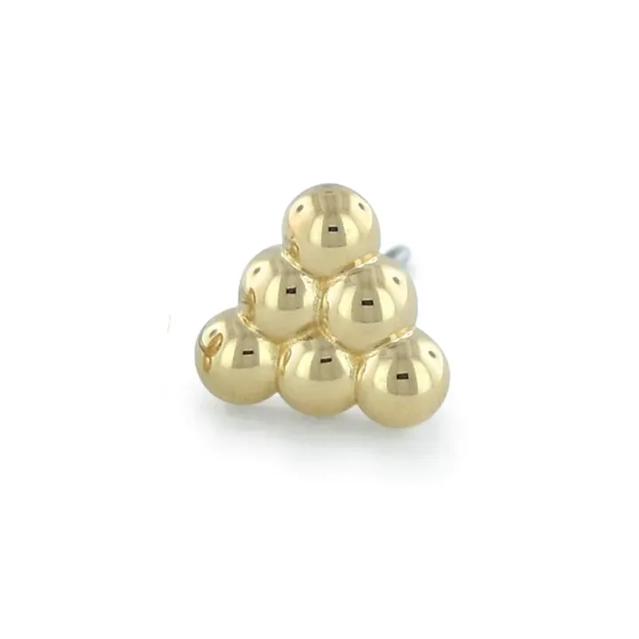 Neometal 18K Solid Yellow Gold 6 Bead Cluster