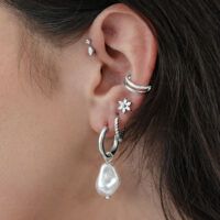 Little Hoops - Baroque Synthetic Pearl
