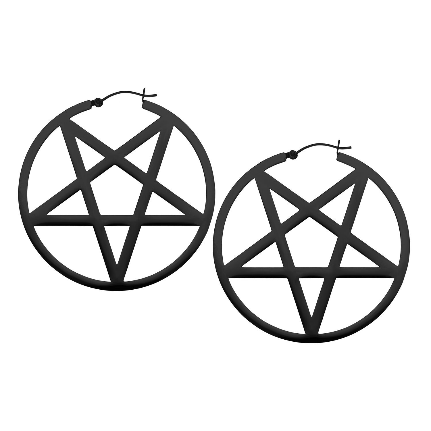 Hoops - Black Pentagram Chain