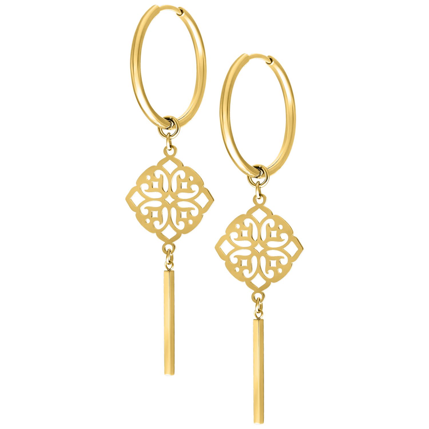 Little Hoops - Gold Clover Little Hoops - Gold Clover