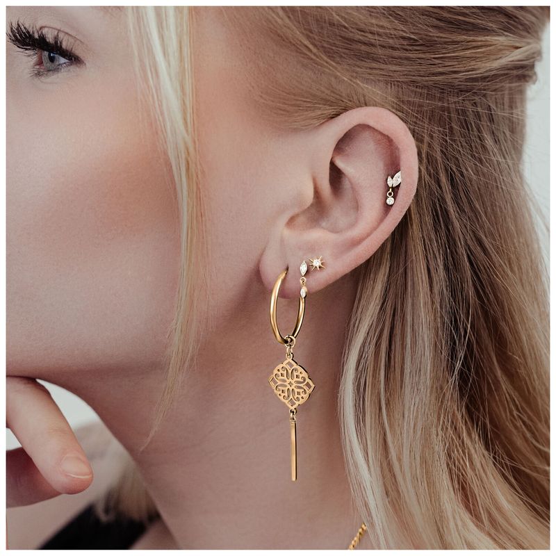Little Hoops - Gold Clover