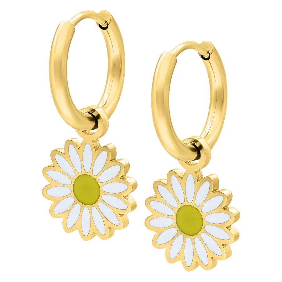 Little Hoops - Gold Daisy Little Hoops - Gold Daisy