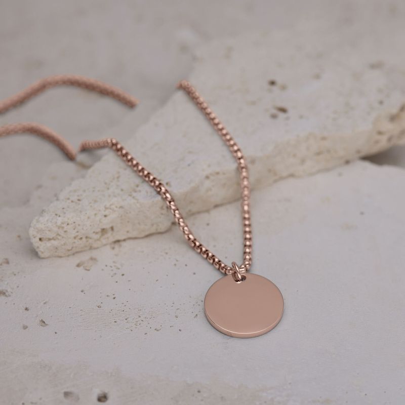 Simplicity Necklace - Rosegold Disc