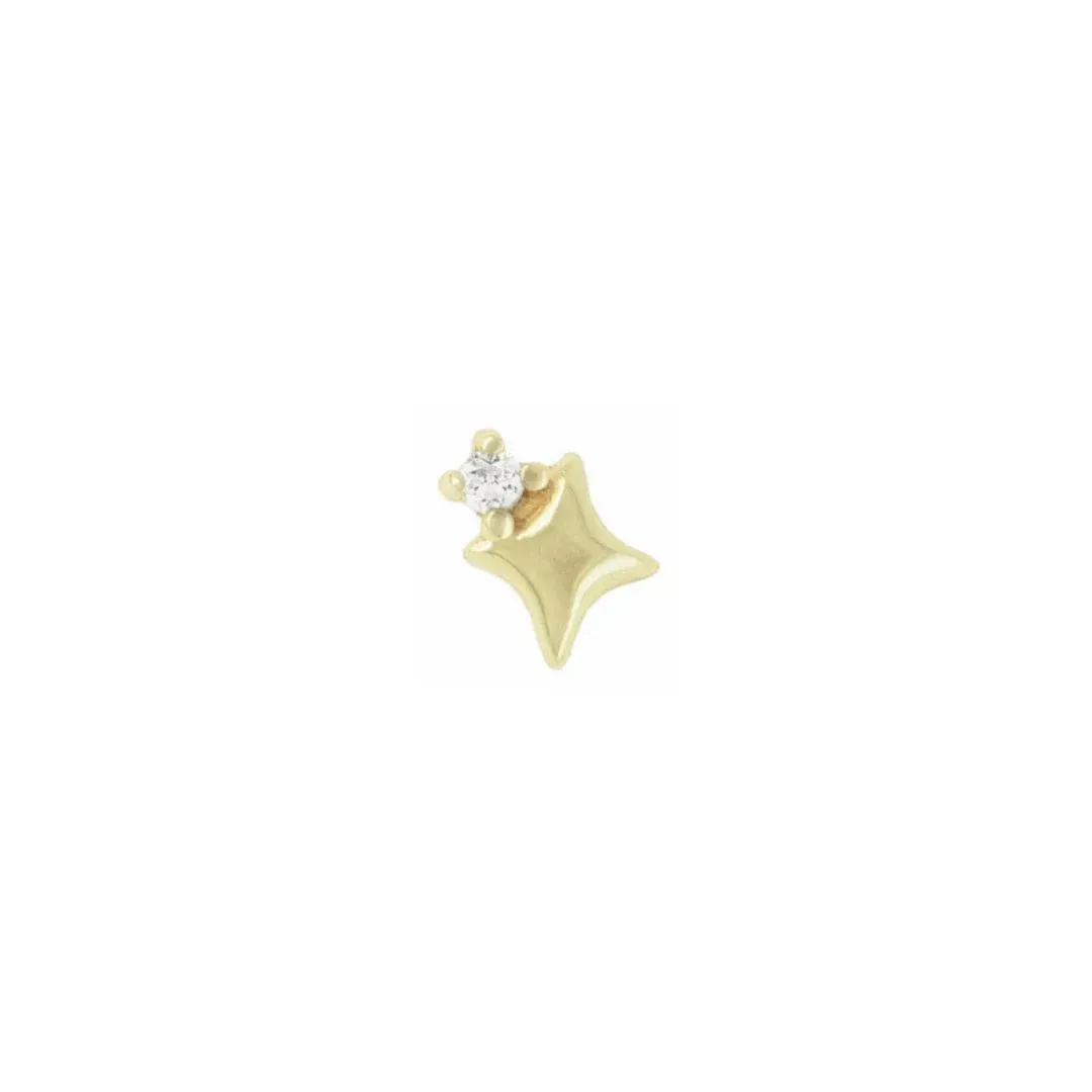 Buddha Jewelry  - Star Stuff Threadless End with Diamond