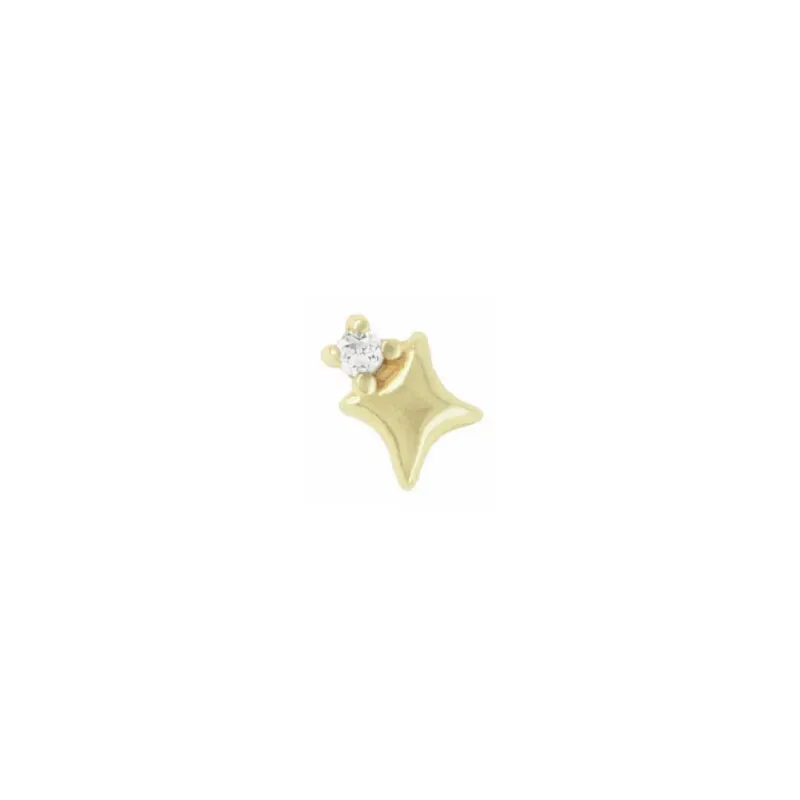 Buddha Jewelry  - Star Stuff Threadless End with Diamond