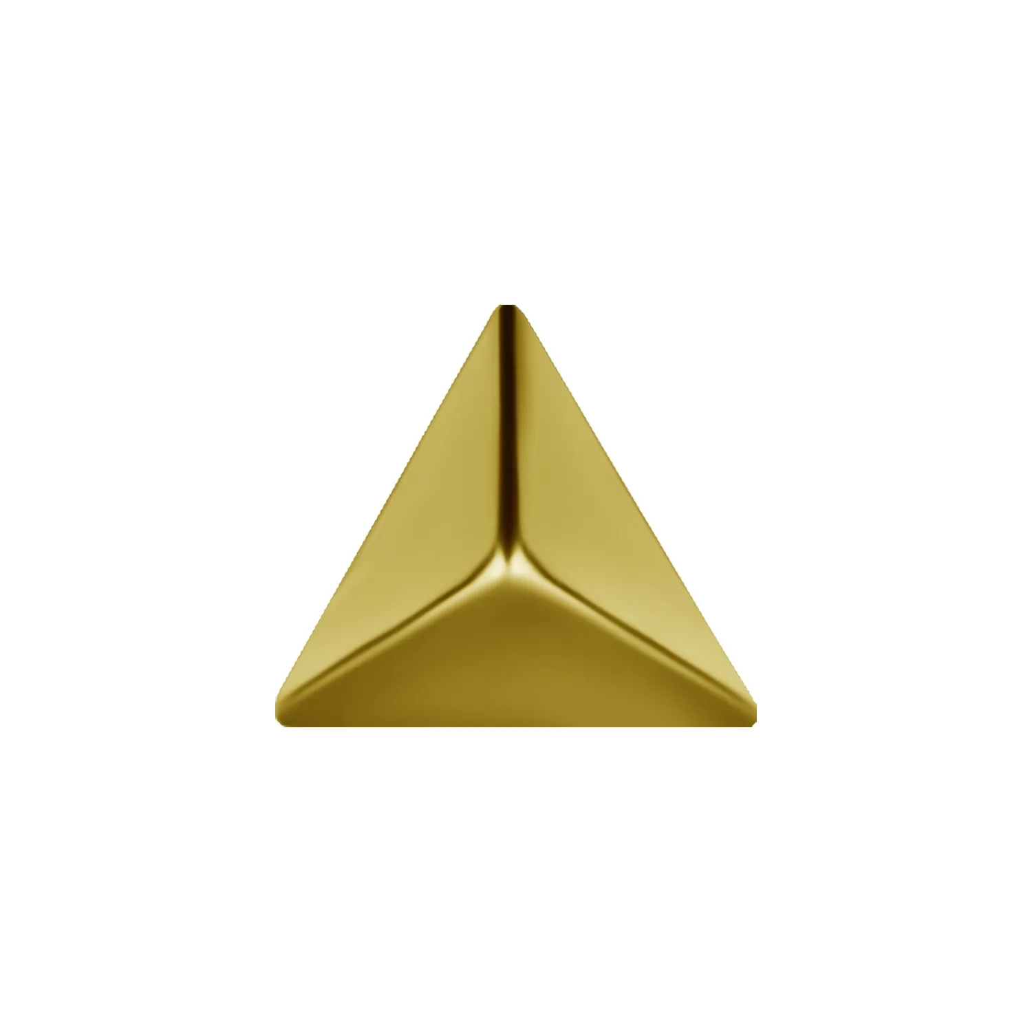 18K Solid Yellow Gold Threadless end - Stud 18K Solid Yellow Gold Threadless end - Stud