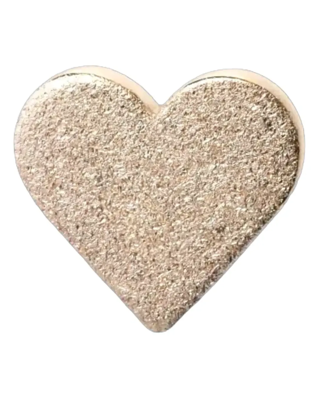 Alchemy Adornment 14K Solid Yellow Gold  threadless Heart end - 4x3.5mm - Sandblasted Finish