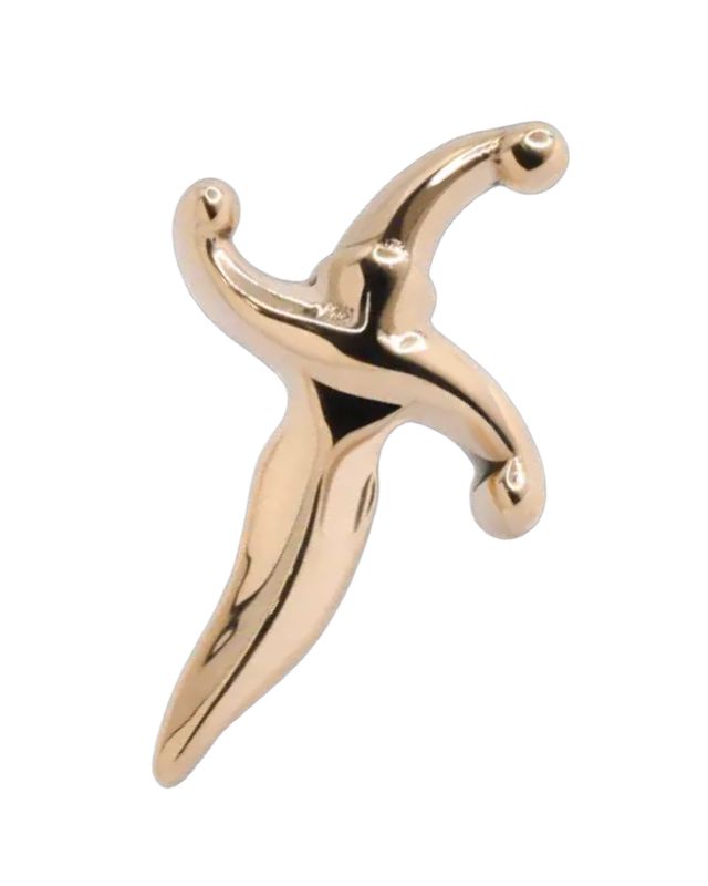 Alchemy Adornment 14K Solid Yellow Gold Blade Threaded End 8x5mm - Left