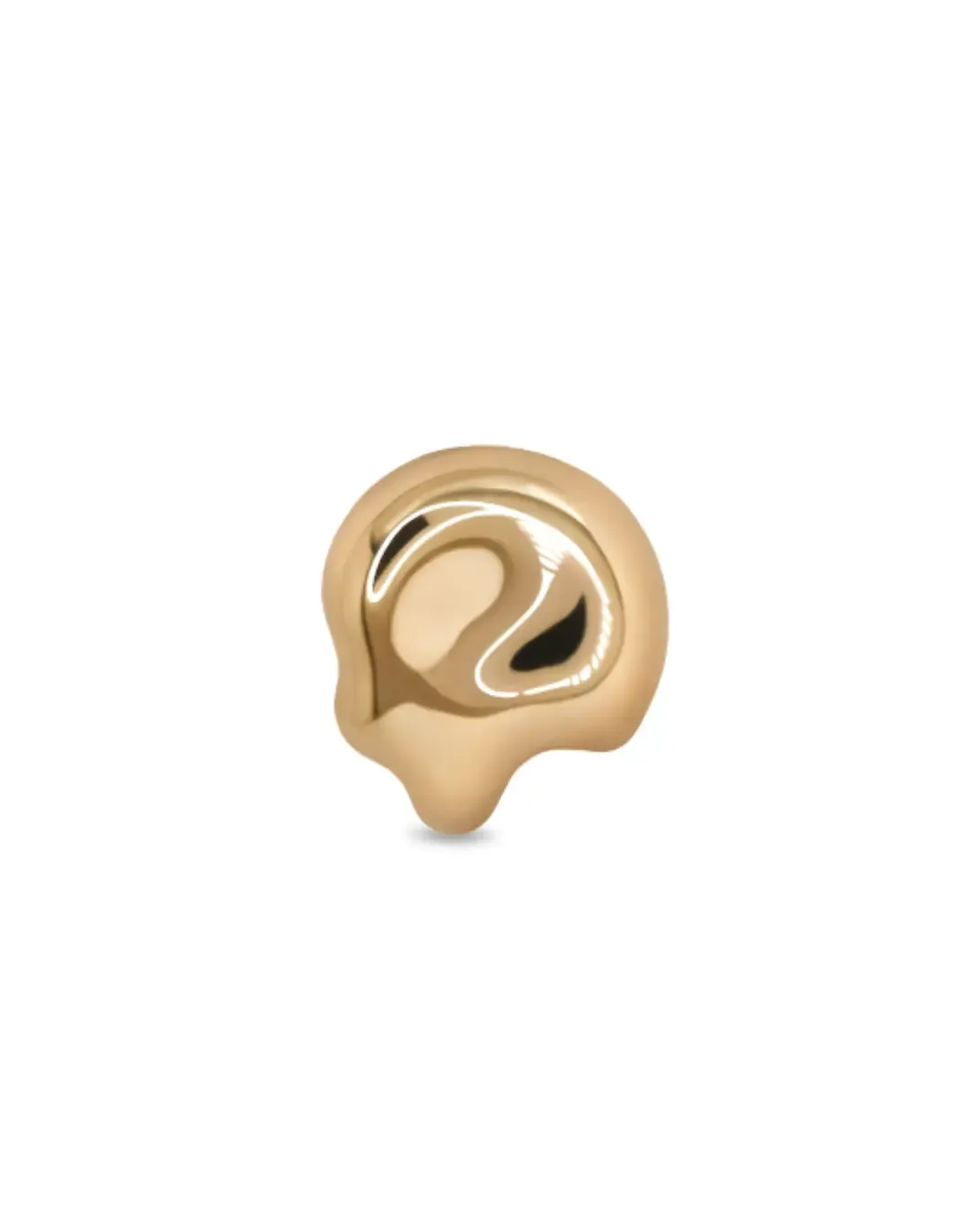 Alchemy Adornment 14K Solid Yellow Gold Threadless End - 4mm Lucid Disk Alchemy Adornment 14K Solid Yellow Gold Threadless End - 4mm Lucid Disk