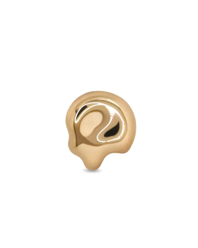 Alchemy Adornment 14K Solid Yellow Gold Threadless End - 4mm Lucid Disk