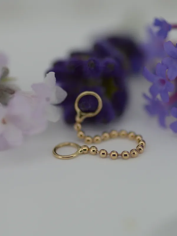 Alchemy Adornment 14K Solid Yellow Ball chain 30mm