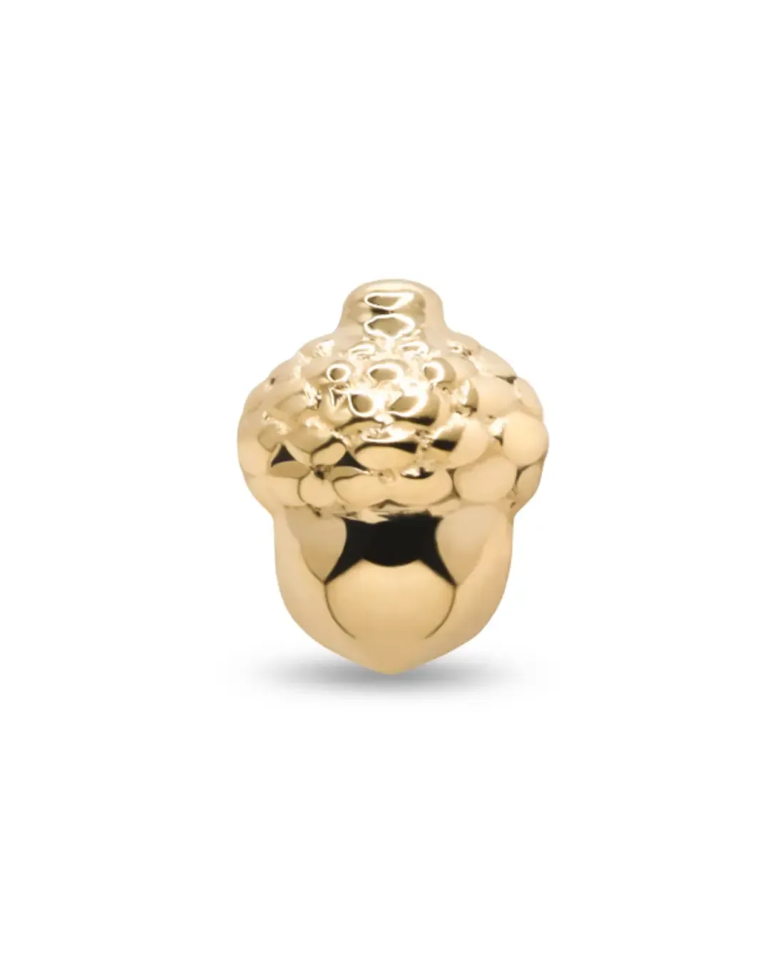 Alchemy Adornment 14K Solid Yellow Gold Acorn 1mm/1.2mm threaded End