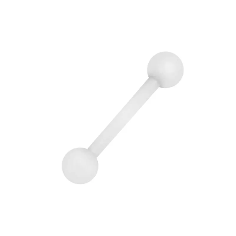 Bioplast Clear Barbell With Acrylic Balls Retainer - 1.6 mm