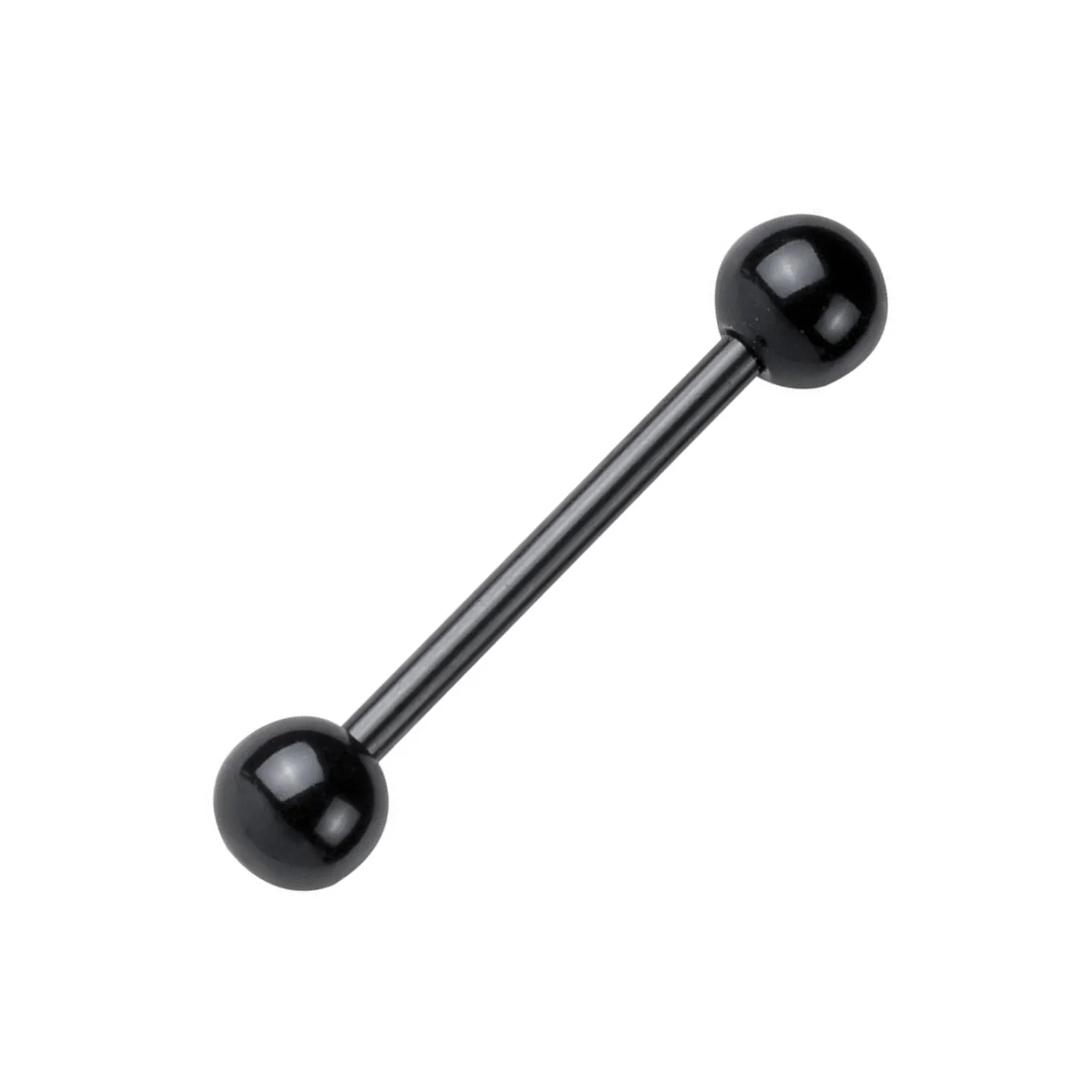 Bioplast Black Barbell With Acrylic Balls Retainer - 1.6 mm