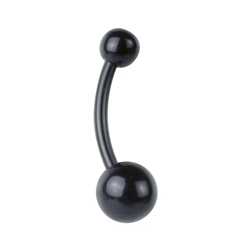 Bioplast Black Navel Curve With Acrylic Balls Retainer - 1.6 mm