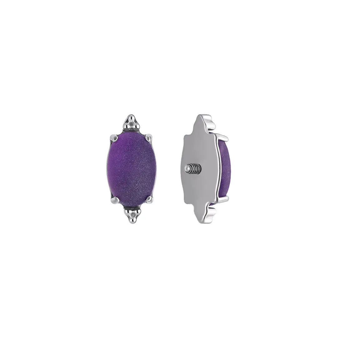 Tremun Titanium Threaded End Nola - Sandblasted Amethyst Tremun Titanium Threaded End Nola - Sandblasted Amethyst