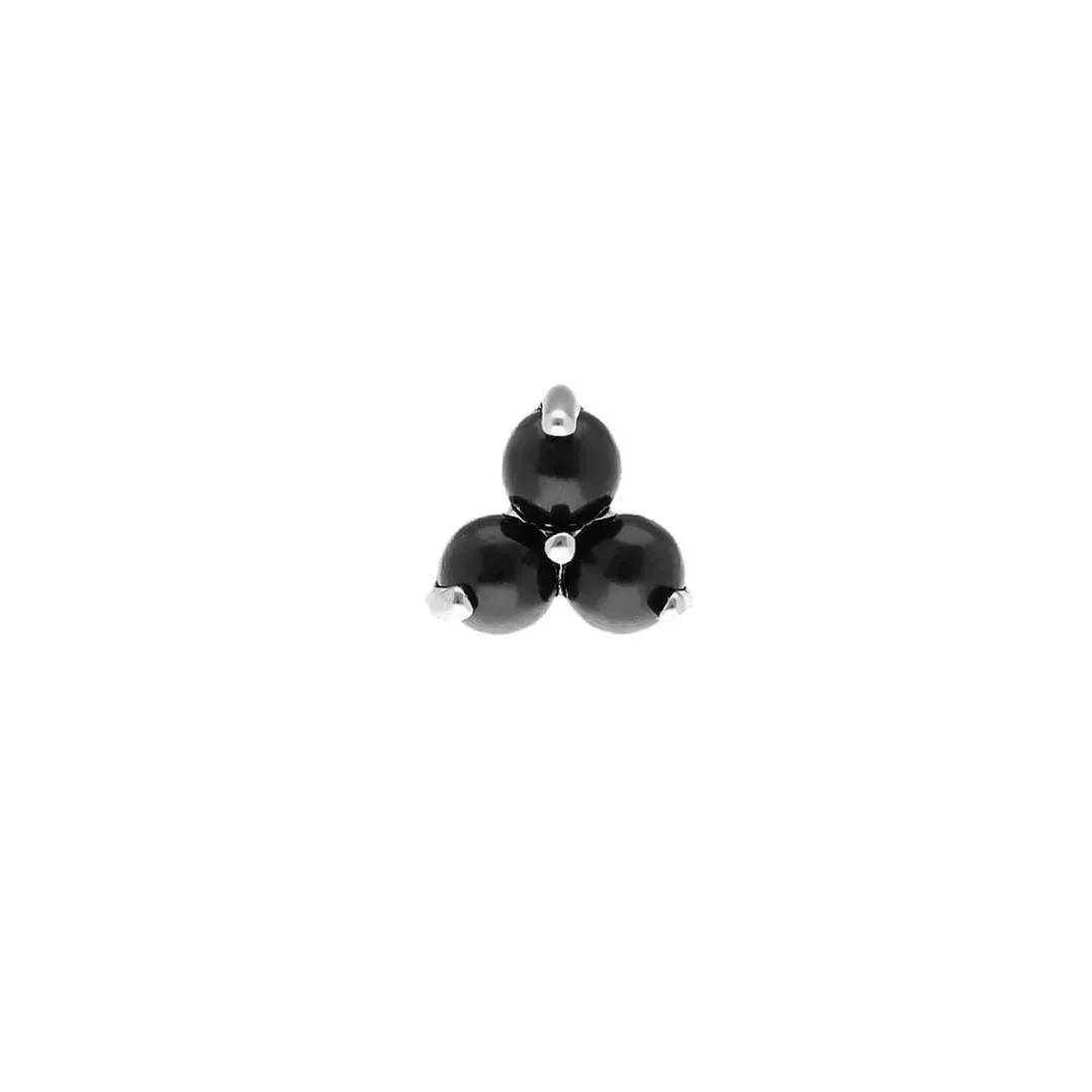 Tremun Titanium Threaded End Trinity - Black Onyx