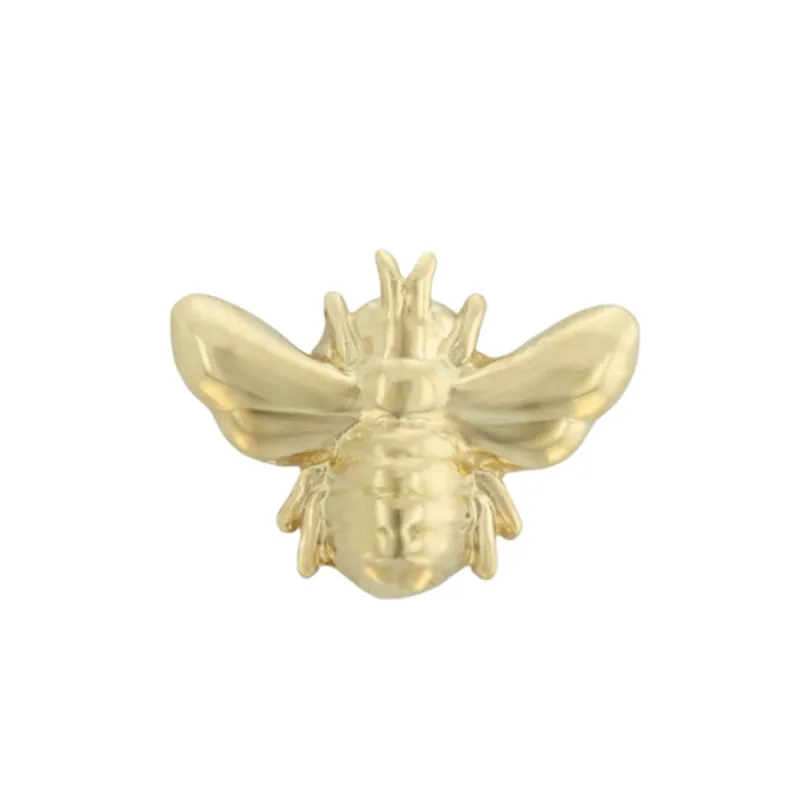 Industrial Strength 18K Solid Yellow Gold Threadless Bee End