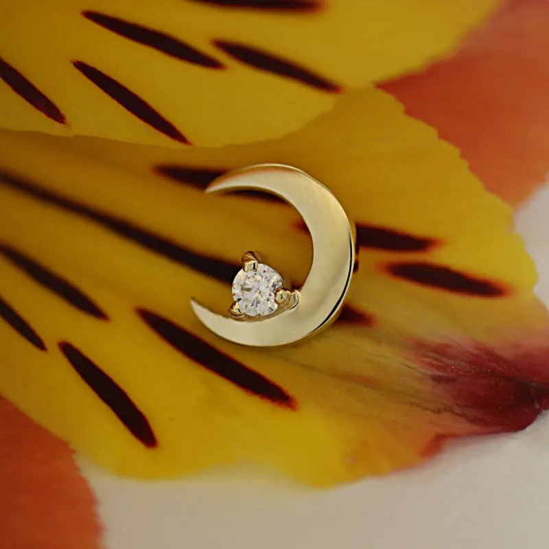 BVLA Nyx Moon 14k gold Threaded End - LEFT