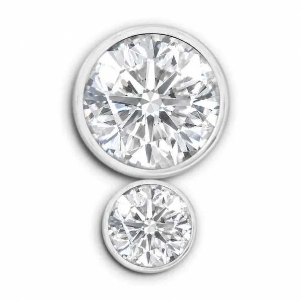 Inari Titanium Internally Threaded Double Facetted Gem - White CZ