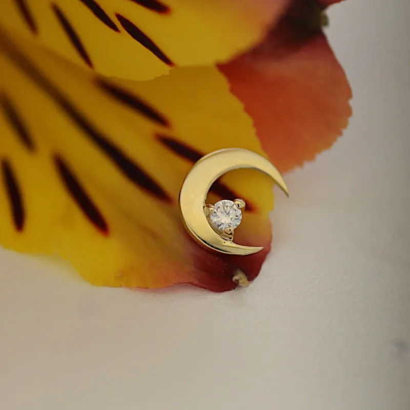 BVLA Nyx Moon 14k gold Threaded End - RIGHT