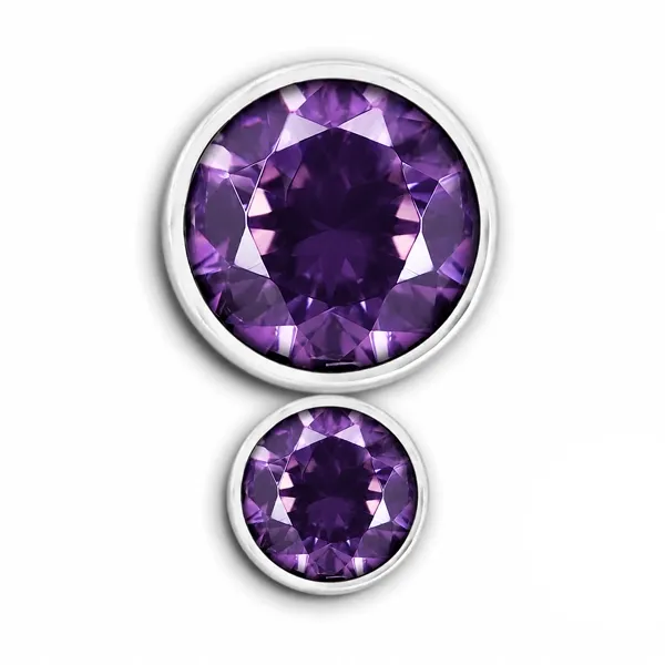 Inari Titanium Internally Threaded Double Facetted Gem - Amethyst CZ Inari Titanium Internally Threaded Double Facetted Gem - Amethyst CZ