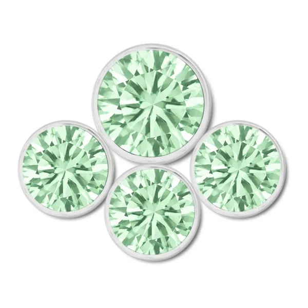 Inari Titanium Internally Threaded Lola 4 - Light Green CZ