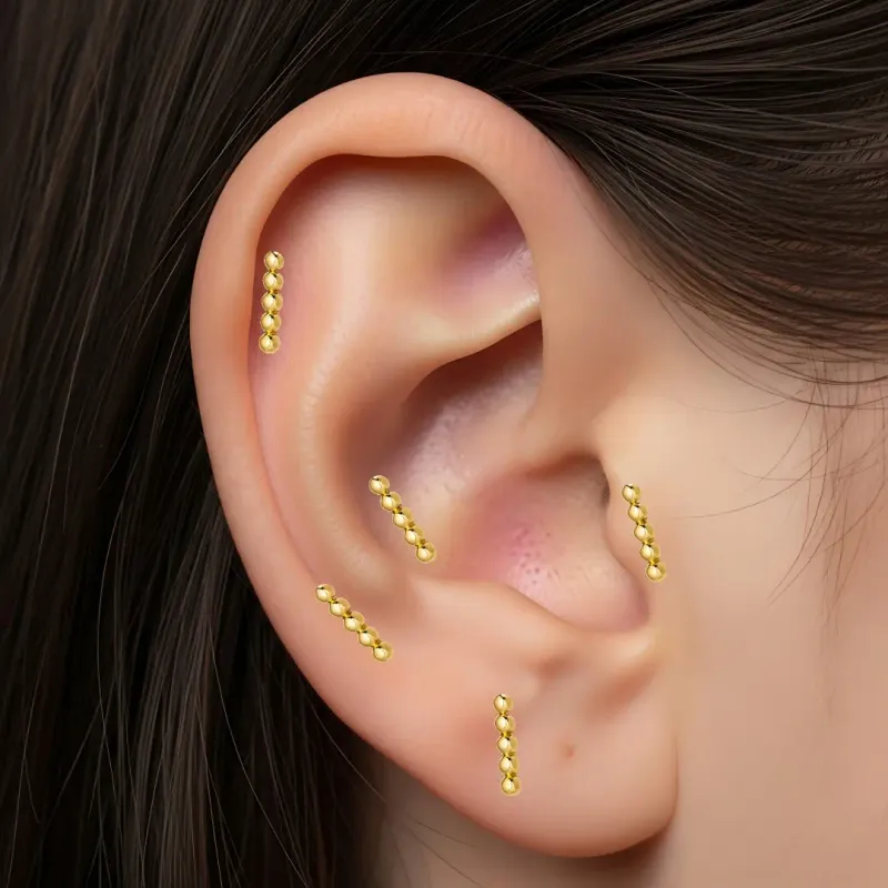 Bodygems 14k gold threadless Beadstring end
