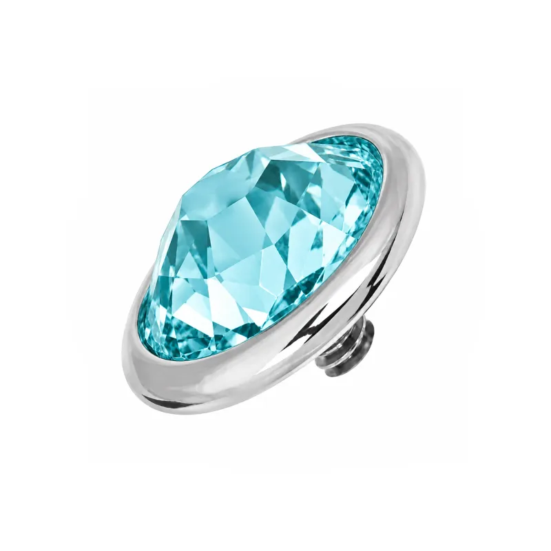 1.6 mm Internally Threaded Flat Back Gem - White CZ