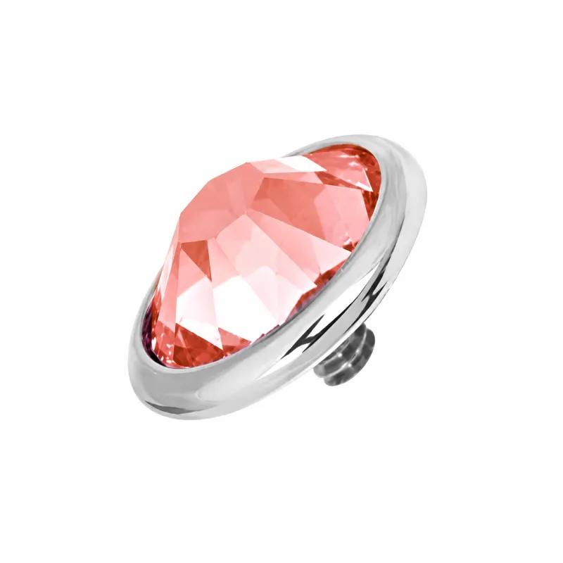1.6 mm Internally Threaded Flat Back Gem - Rose CZ