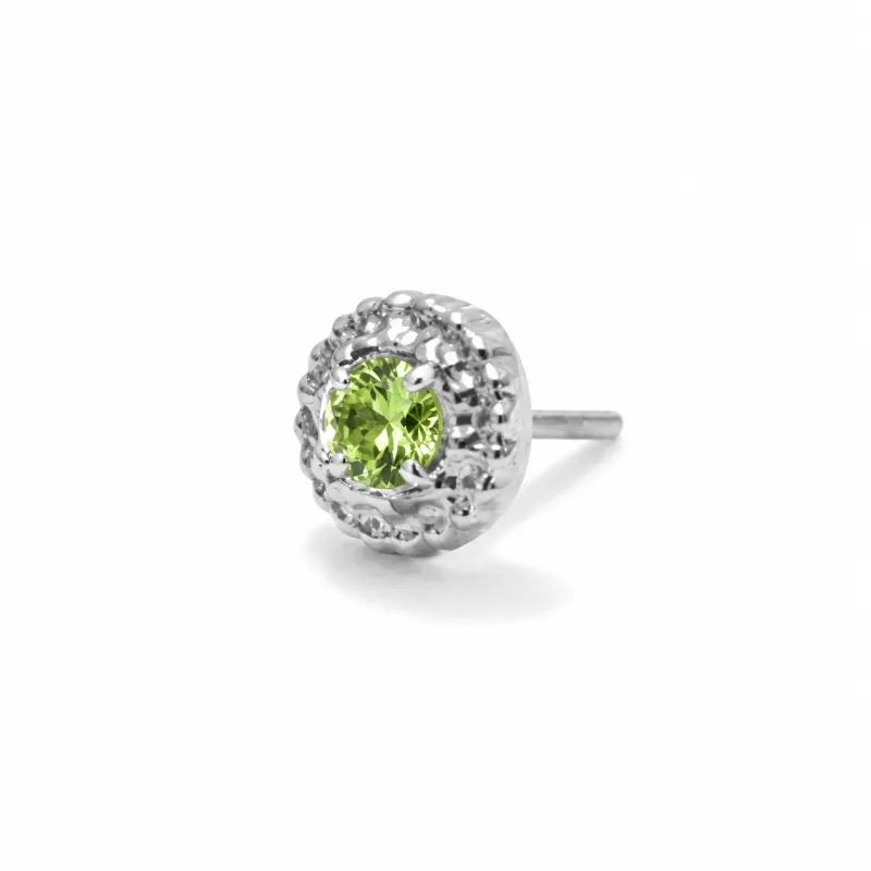 Tawapa Titanium Threadless End - Rosebud Peridot