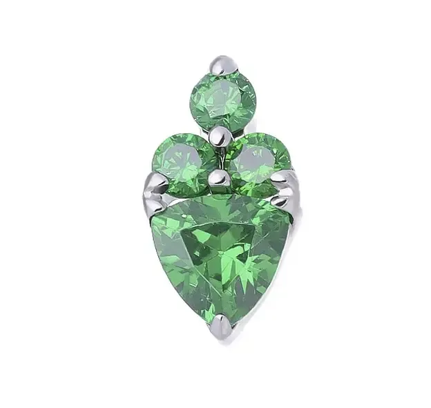 Tremun - Cecilia threaded end - Emerald Zirconia