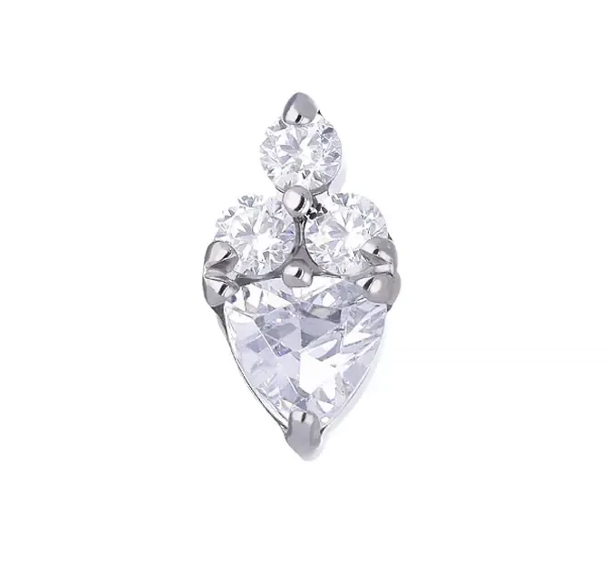 Tremun - Cecilia threaded end - White Zirconia