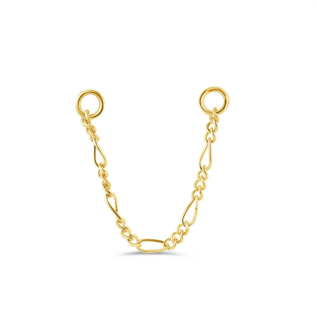 Norvoch 14K Solid Yellow Gold Figaro Chain Norvoch 14K Solid Yellow Gold Figaro Chain