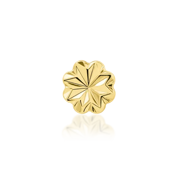 Junipurr 14k Gold Threadless Blossom end - 3mm