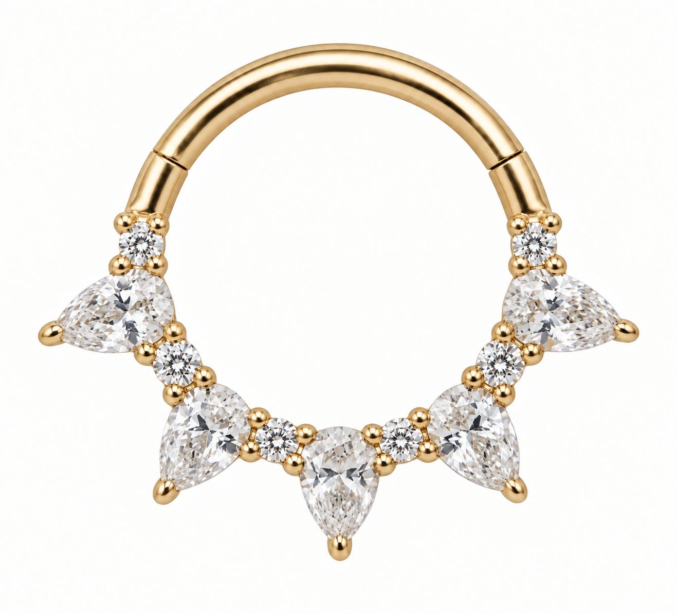 Canasteel 14k Gold Clicker Ring Aurora