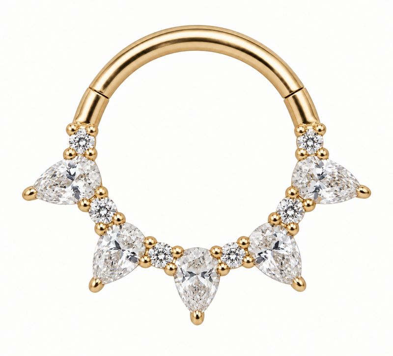 Canasteel 14k Gold Clicker Ring Aurora