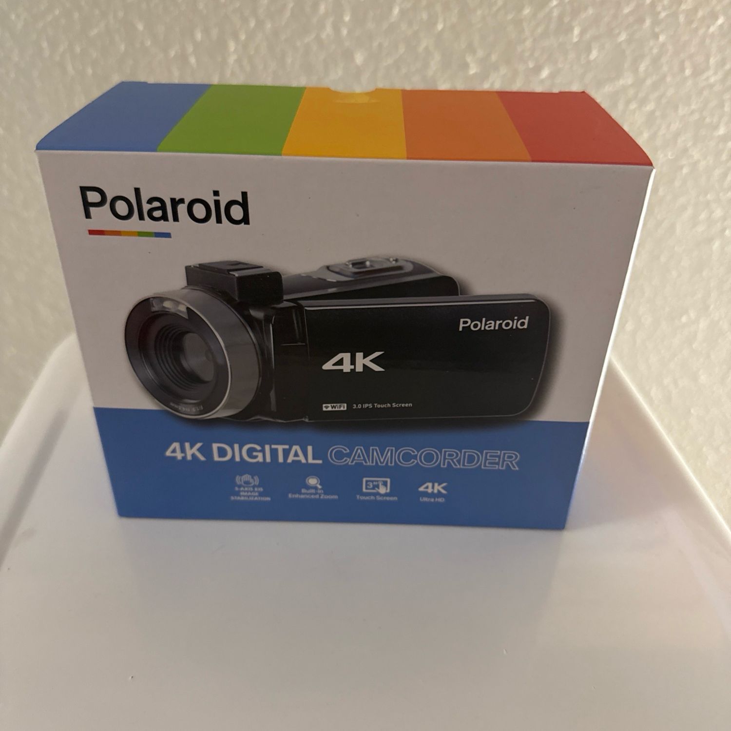 Polaroid 4K 18X Zoom Touch Screen Wi-Fi Camcorder - Black