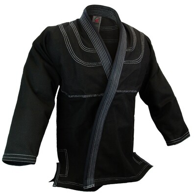 BJJ Jacket, Single Weave, Black