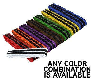 Striped Belts, Color w/ 2 Colored Stripe