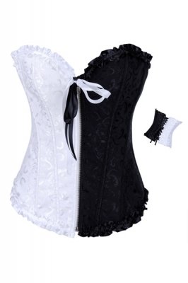 White And Black Lingerie Corset