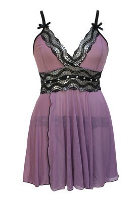 Plus Size Mesh and Metallic Lace