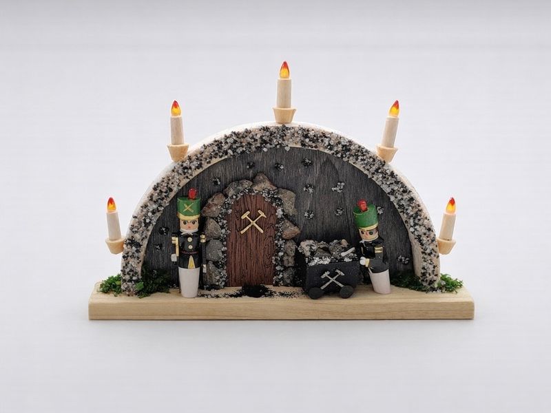 Mini-Schwibbogen "Bergbau im Erzgebirge"