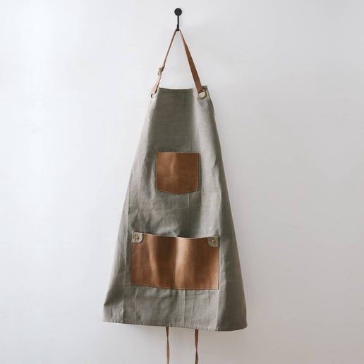 Khaki Canvas Utility Apron