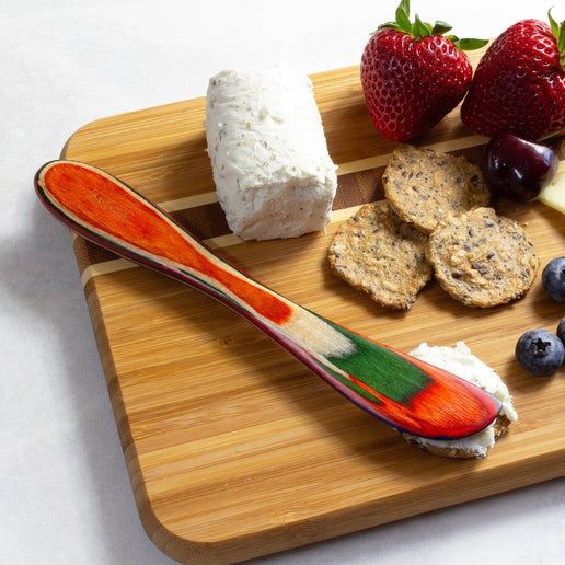 Baltique® Marrakesh Colorful 8" Wooden Cheese Spreader Knife